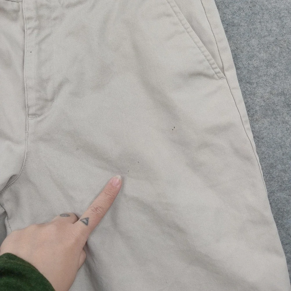 Nautica Shorts‎ Boys 18 Beige School Uniform Twill Flat Front Chino Bermuda